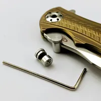 6 Sets Stainless Steel CNC Push knife Button For BK 110 Folding Pocket Knife Thumb Stud+Allen Wrench