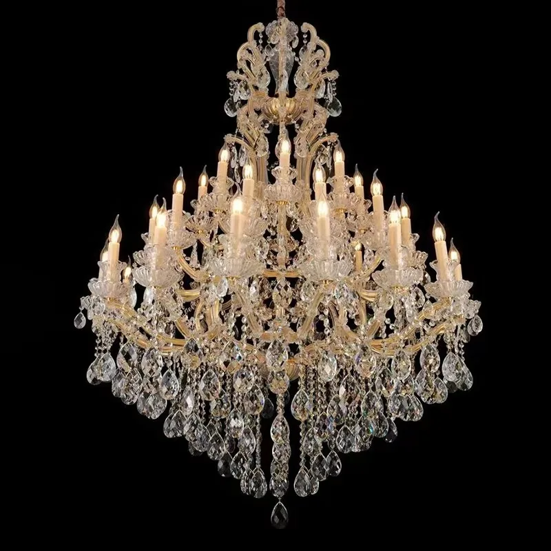 

Customized Large Interior Decoration LED Maria Theresa Chandelier Candle Light European Crystal for Chandeliers Pendant Lights