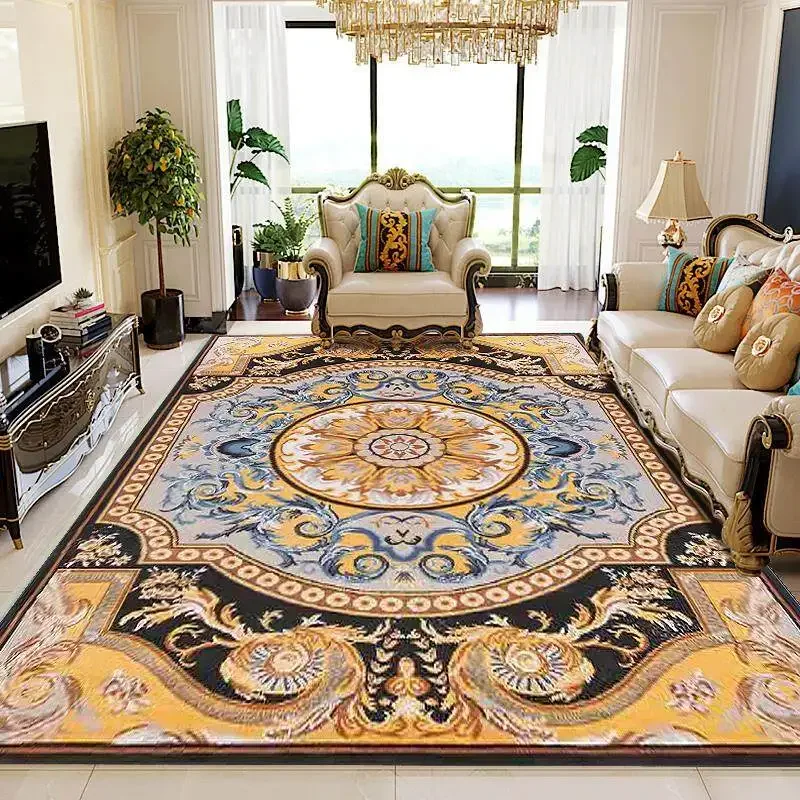 C1X high-end European luxury living room coffee table carpet, palace retro style palace luxury villa bedroom bedside blanket