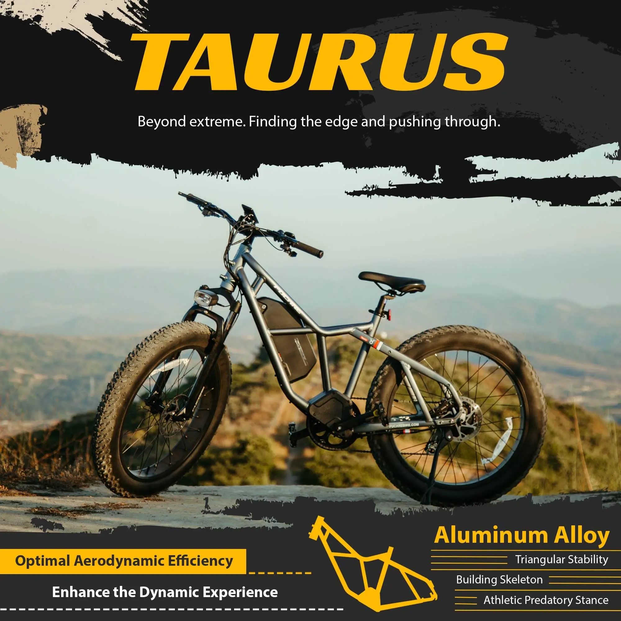 FUCARE Mountain E-Bike with Full Suspension, Snow and Beach Bike, 26*4.0 Fat Tire, Taurus Electric Bicycles, 750W, 25Ah, 8 Speed