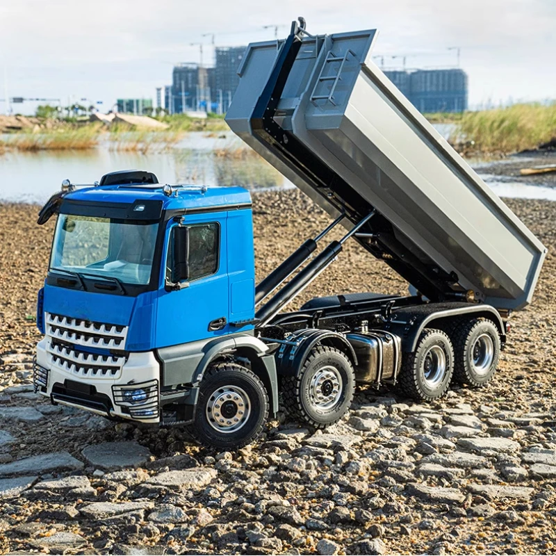 Rc Hydraulic Dump Truck 8X8 Metal - RC 8X8 ダンプトラック 1/14 リモートコントロール油圧エンジニアリング車両シミュレーション RTR