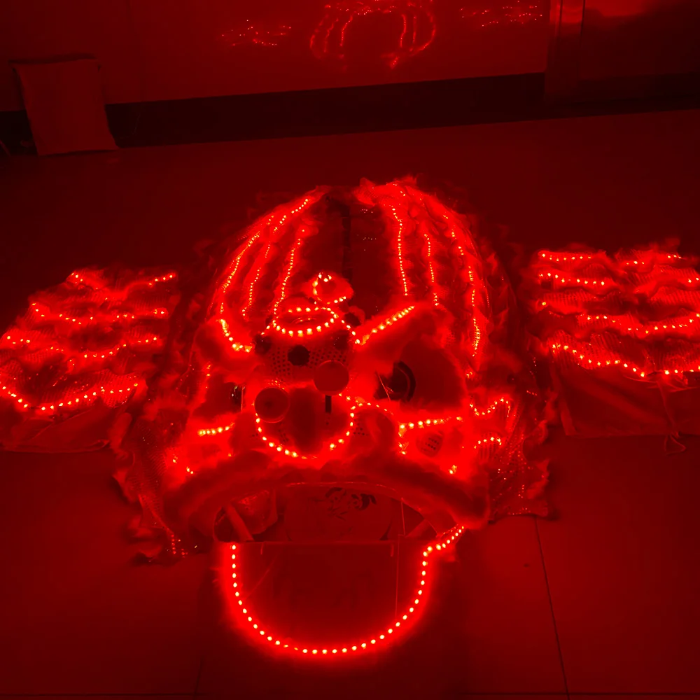 Chinese traditional LED lighting lion dance costume dance stage performance lion costume bar atmosphere props double lion