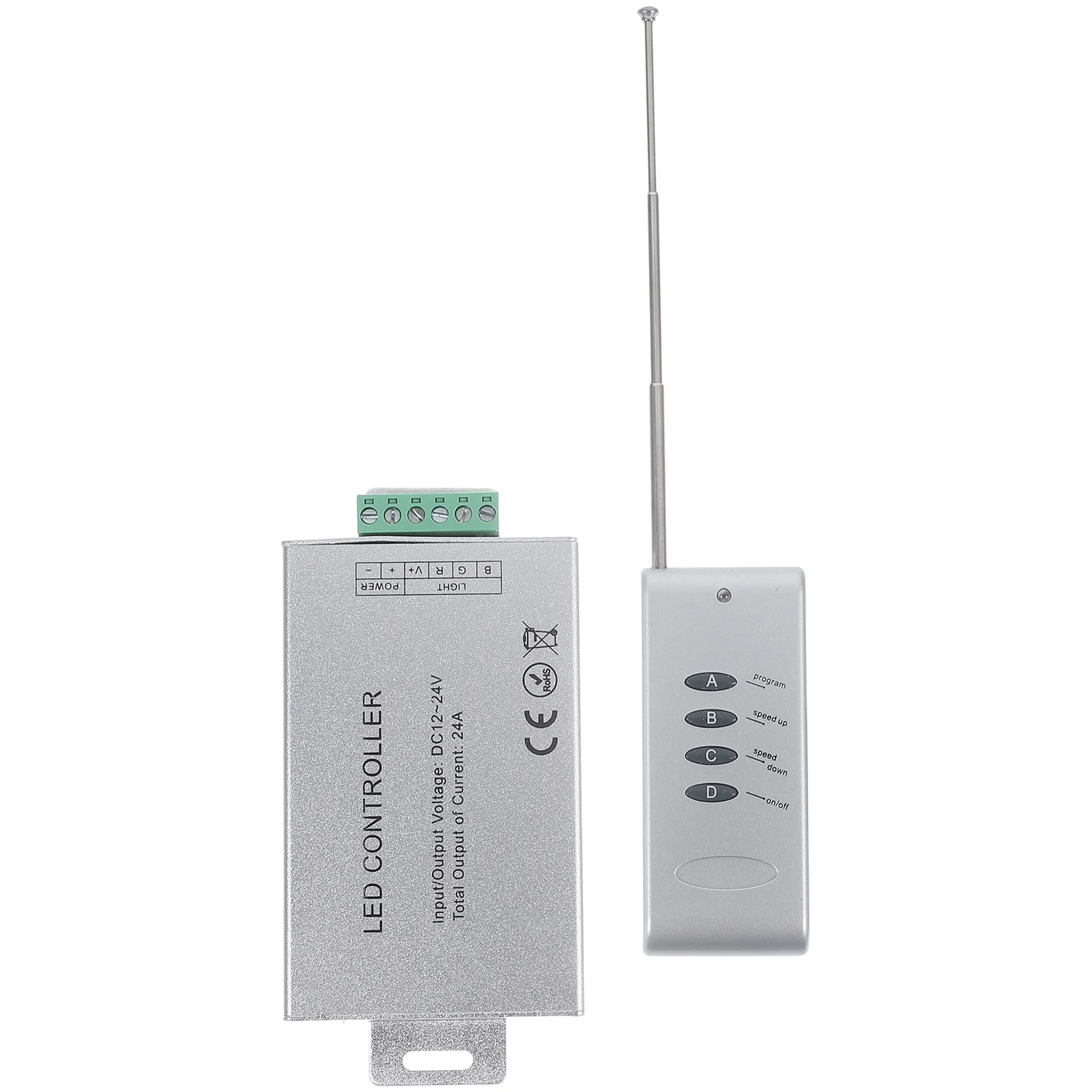 

Wireless LED Controller Dc12-24V 24-Key Remote Control Limit Ws2812b LED Strip Light Control 24a Pwm