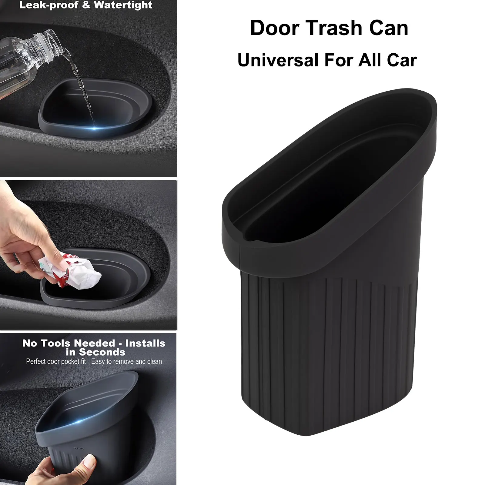 

For Tesla Model Y Juniper 2025 Car Door Trash Can For BMW G20 Universal Car Accessories Silicone Door Storage Box For Model Y 3