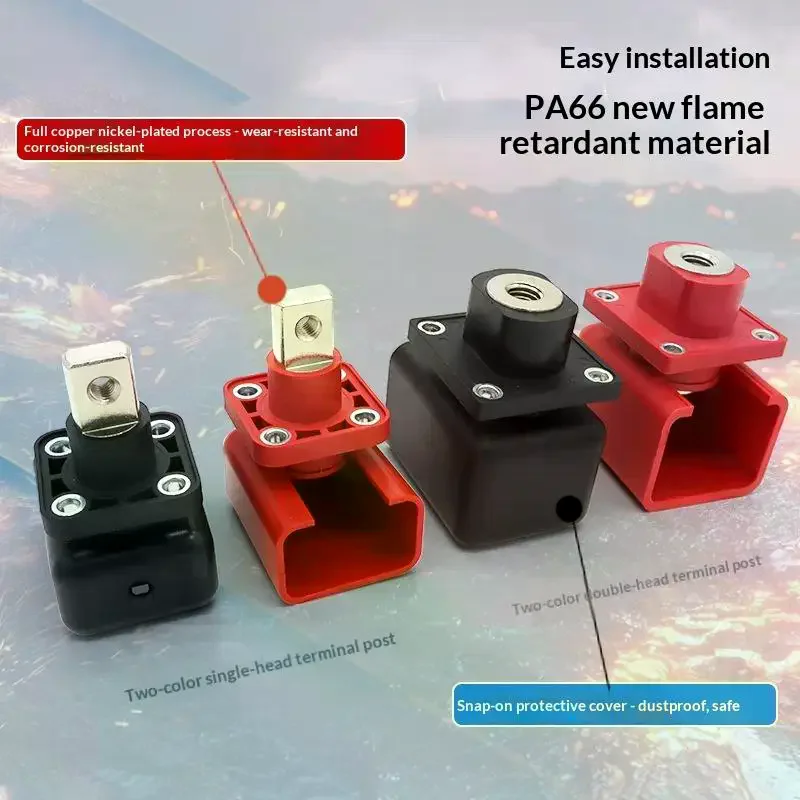 1 Set Battery Storage Terminal Post 100A 120A All-Copper Lithium Battery Energy Storage Terminal Battery Connector