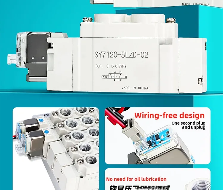 Электромагнитный клапан Solenoid Valve SMC-Type SY5120-5LZD-01 SY5220 SY3120 SY7120 Pneumatic Directional Energy-Saving Пневматика — деталь 2