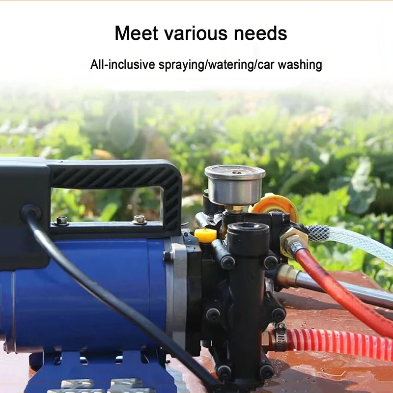 Double Cylinder Piston Agricultural Electric High Pressure Pump Garden Tools Spraying Watering Car Wash Irrigation