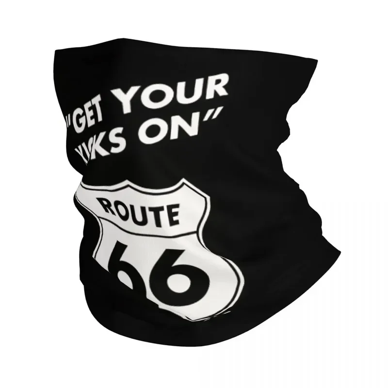 Get Your Kicks On Route 66 Neck Clapour hommes et femmes, écran facial UV, écharpe bandana d'hiver USA Highways, cyclisme