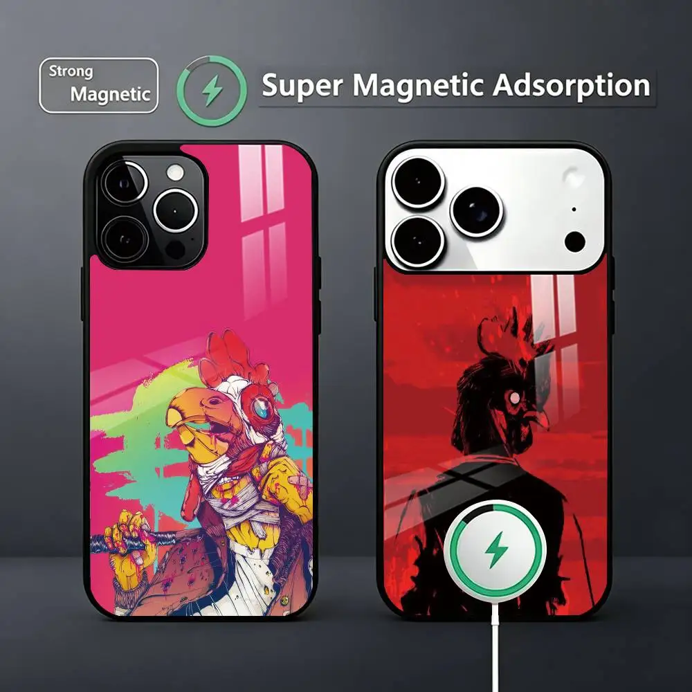

Game H-Hotline M-Miami Phone Case For iPhone17,16,15,14,13,12,11 Plus,Pro Magnetic Supports Magnetic Wireless Charging
