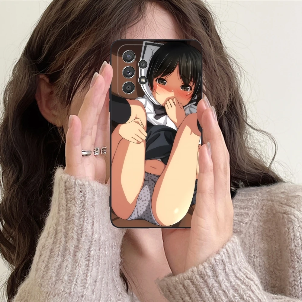 Waifu Hentai Girl Sensei Mobile Cell Phone Case for Samsung Galaxy A91 73 71 70 54 53 52 34 24 23 21 S 5G Black Cover Shell