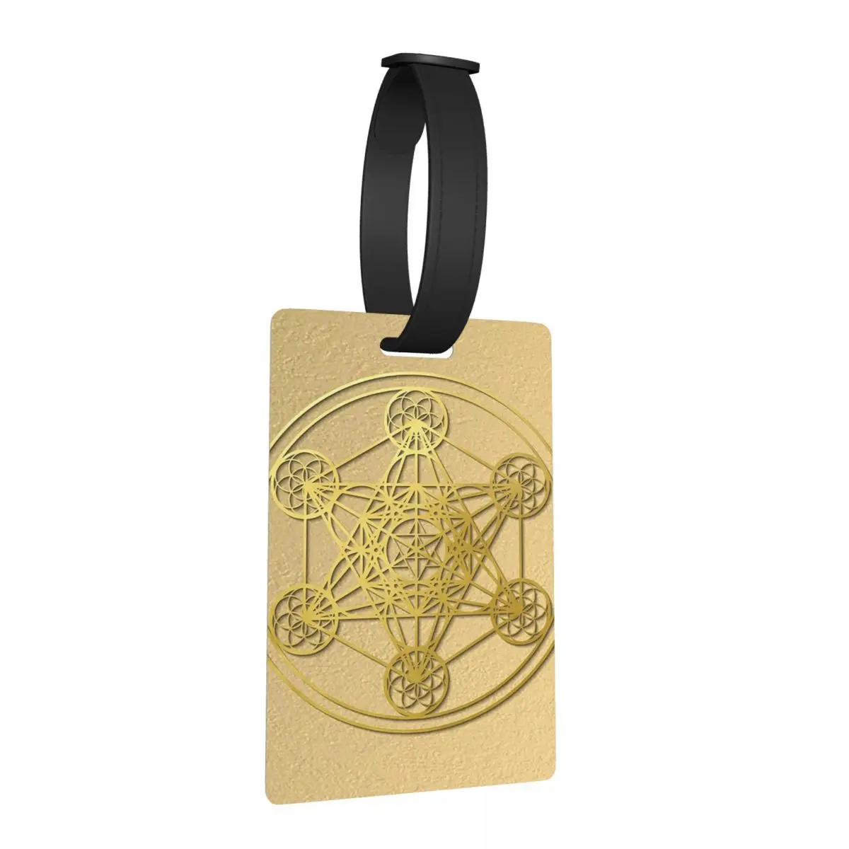

Metatron Cube Sacred Mandala Healing Amulet Luggage Tags Suitcase Accessories Travel Baggage Boarding Tag Label Holder ID Name
