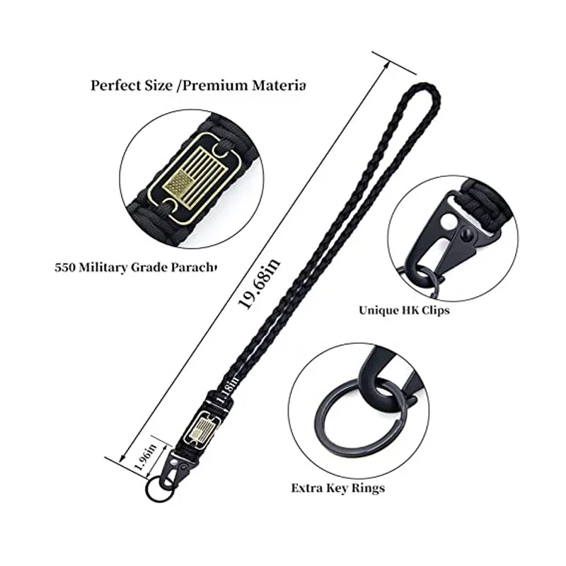สายคล้องกล้องแบบเชือกถักโลหะ, สายคล้องกุญแจแบบเชือกถักสำหรับกิจกรรมกลางแจ้ง ป้องกันการสูญหายและการตกหล่น, สายคล้องกล้อง DSLR