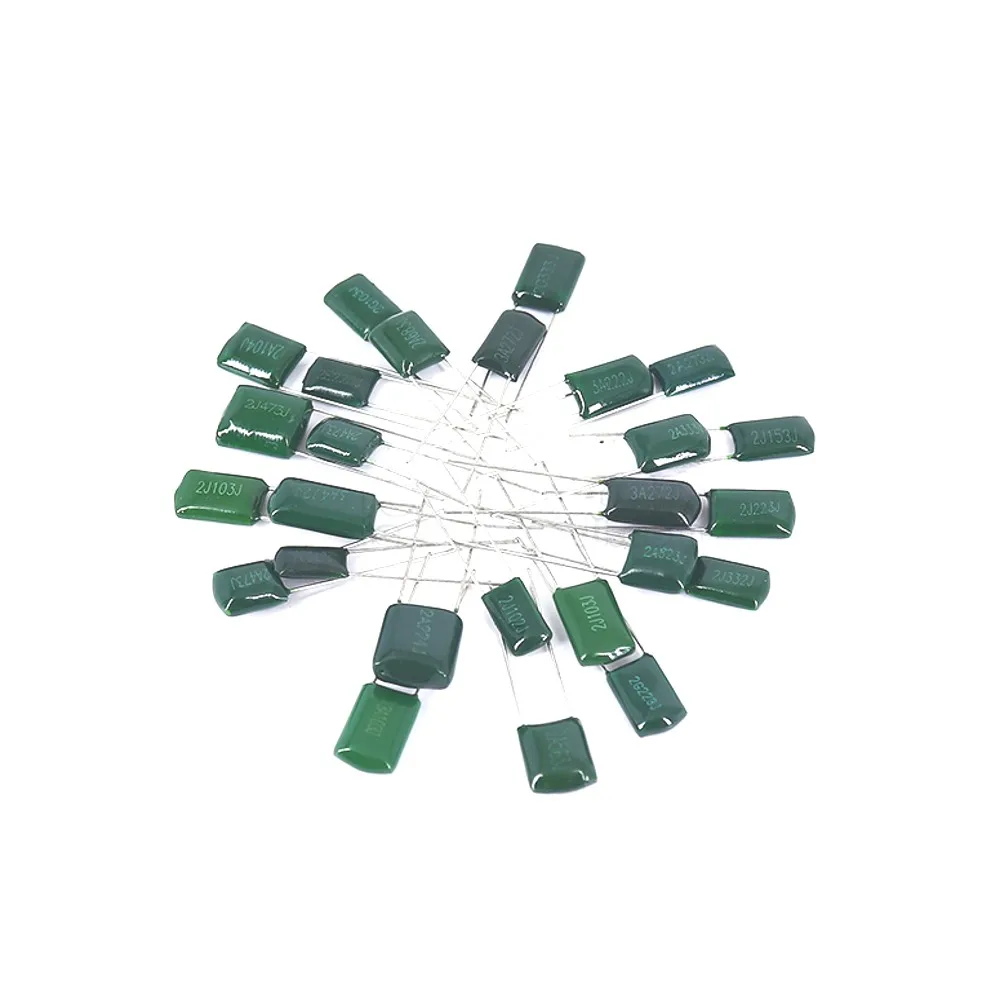Polyesterfolienkondensator 100V 1nF 1,5nF 2,2nF 100nF 220nF 2A102J 2A152J 2A222J 2A392J 2A103J 2A473J 2A104J 2A154J 2A474J – Detail 4