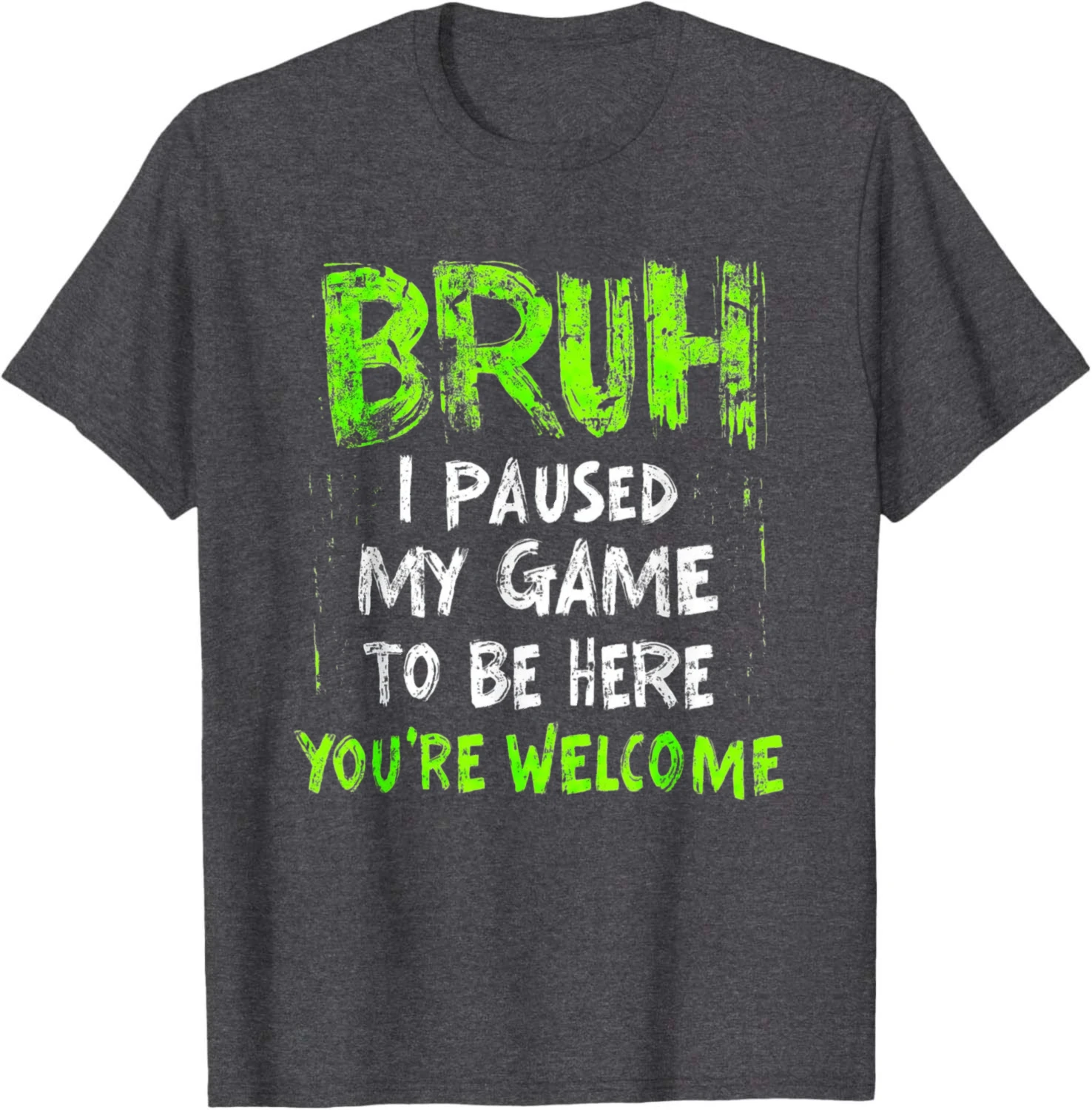 Funny Video Gamer Bruh I Paused My Game Teen Boys Gaming T-Shirt Cotton Women Mens Clothing Tops Camiseta Streetwear