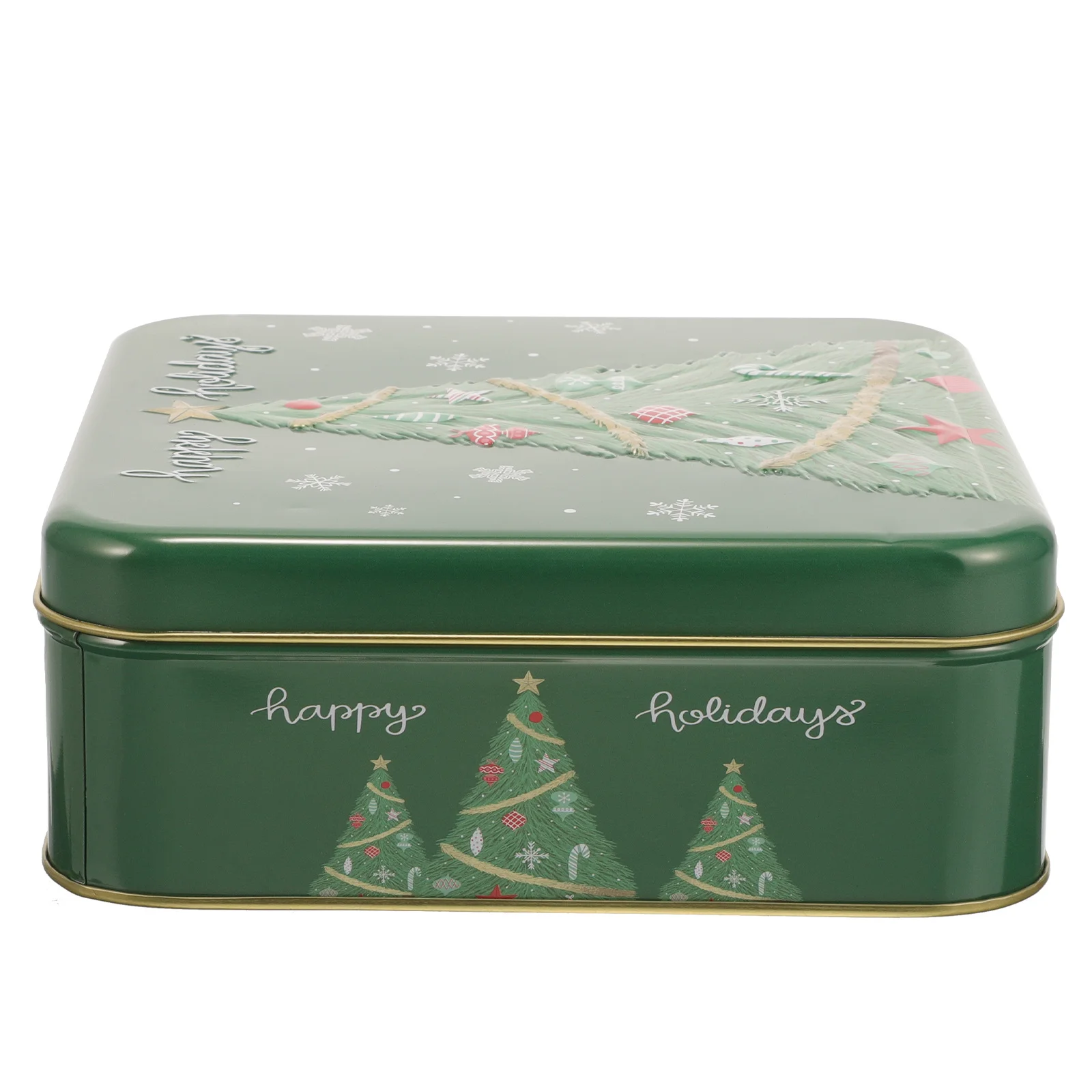 

Christmas Tinplate Cookie Candy Biscuit Treat Box Small Gift Storage Xmas Party Favor Pack Christmas Cookie Tin