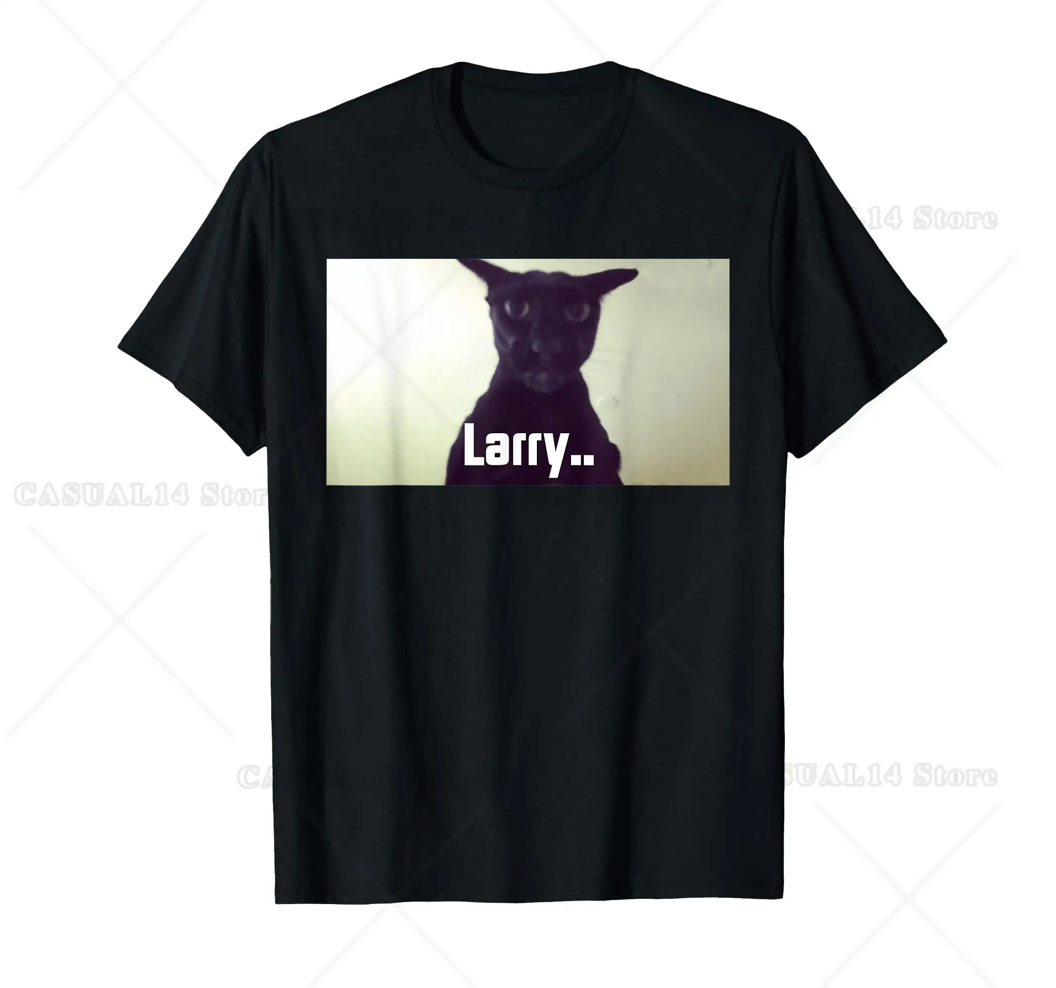 تي شيرت Evil Larry Meme Larry Cat Meme Cursed Memes Brainrot Memes للرجال والنساء والأطفال
