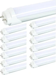 T8 LED Bulbs 1.5 Foot Tube Lights White Ballast Bypass Type B T8 T10 T12 LED Replacement Fluorescent Bulbs, Frosted Cover