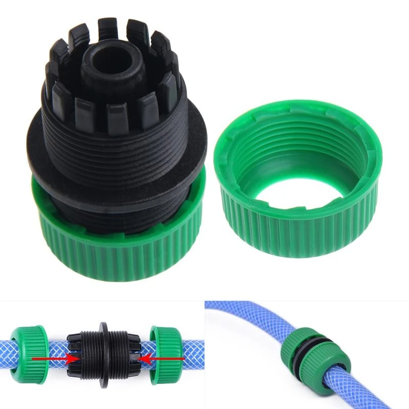 F92B 2PCS "ท่อท่อสวน Joiner Mender ขยายเครื่องมืออะแดปเตอร์ตัวเชื่อมต่อซ่อมแซมซ่อมแซม
