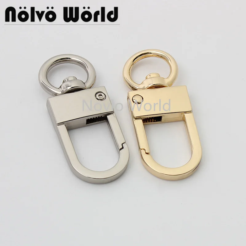 10-50pcs 49*12mm light gold and silver color alloy snap hook for diy woman handbag swivel clasp purse hardware accept mix colors