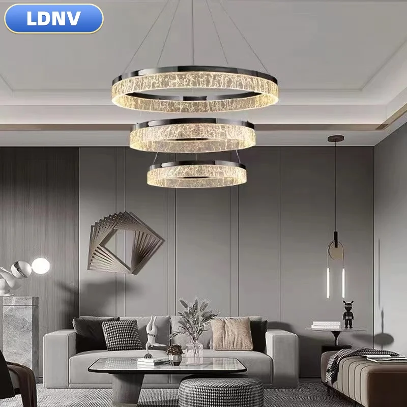 

Circle Ring Modern Led Pendant Light Ceiling Mounted Chandeliers Lighting Hanging Lamp for Table Dining room Kitchen Living room