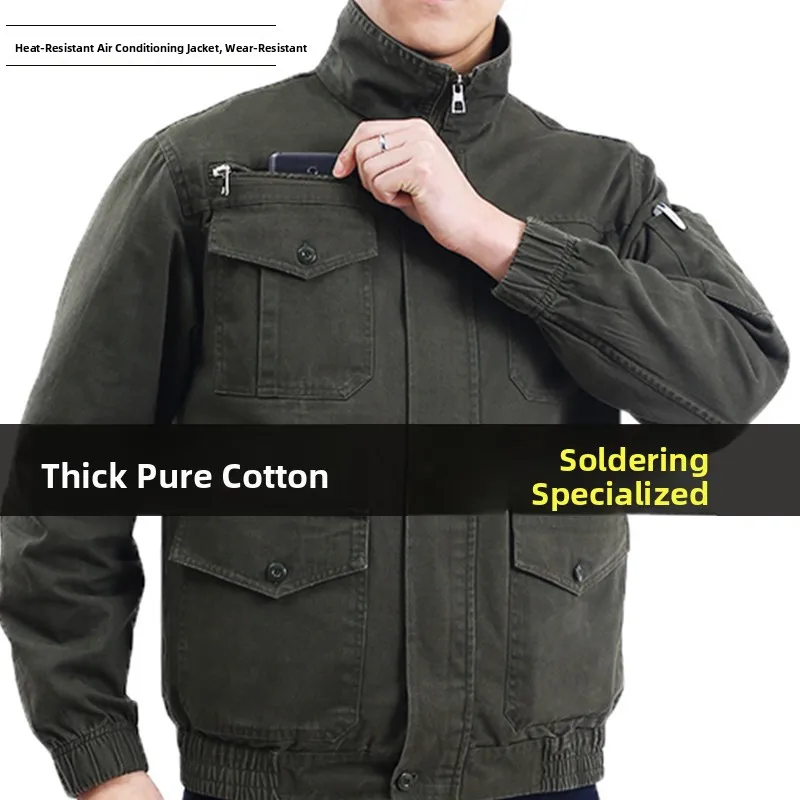 

Pure Cotton Workwear Jaet Denim Fabric Air Conditioning orm Top for Construction Site Labor Protection ian W