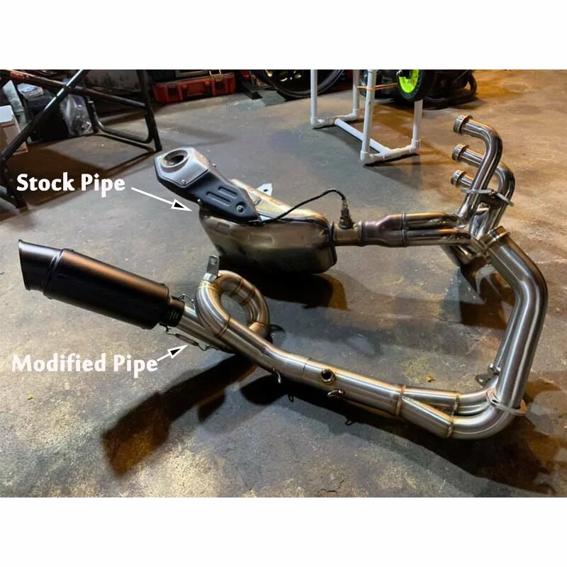 For Yamaha MT09 FZ09 Elbow Front Link Pipe + 51mm Exhaust Tail Pipe Muffler Slip Exhaust Systems Exhausts Pipes