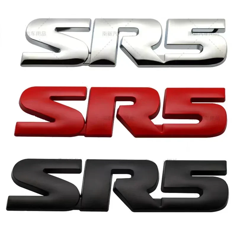 Car Styling V6 SR5 3D Metal Adhesive Emblem Sticker Rear Trunk Badge Fender Body Decals For Toyota Tacoma 4Runner Sequoia