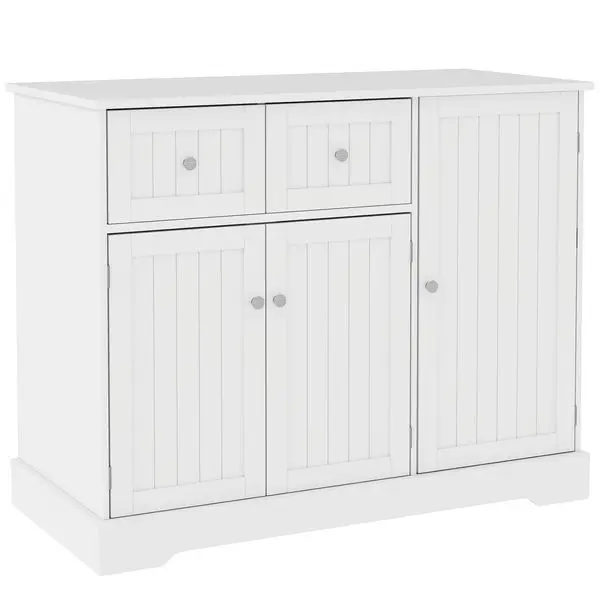 

Cat Litter Box Enclosure with Drawers, Storage, Anti-tip Kit, 39' x 18' x 31.5', White