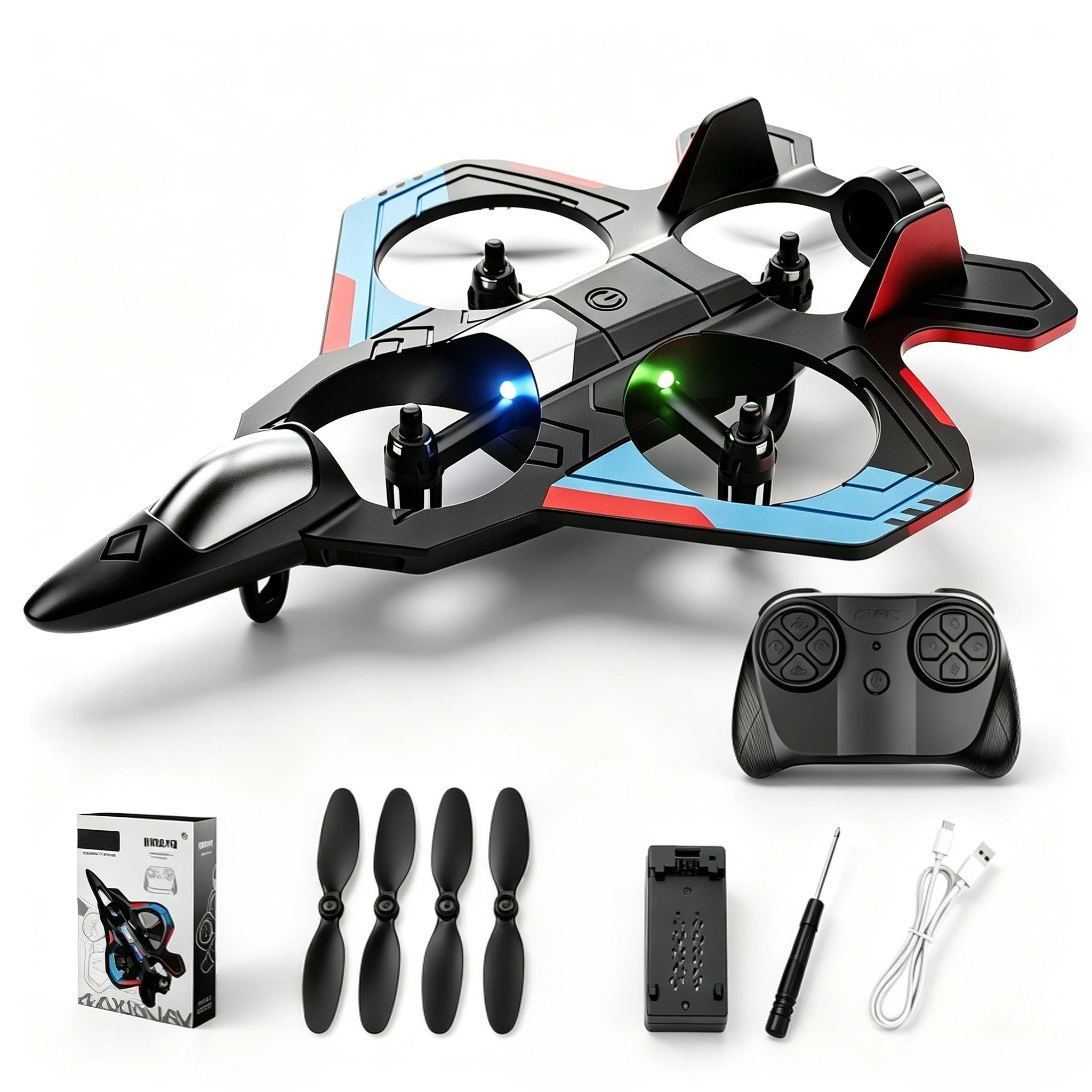 Remote Control Foam Fighter Plane, Easy-to-Fly RC Aircraft with 360° Stunt Roll, Electric Hobby Model for Kids & Adult Beginners