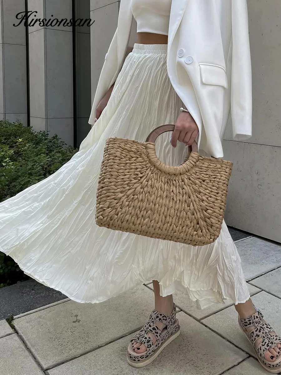 Hirsionsan Pleated High Waist Skirts Women 2025 New Soft Fold Office Lady Basic Midi Skirt Chic Elegant Girl Glossy Long Skirt
