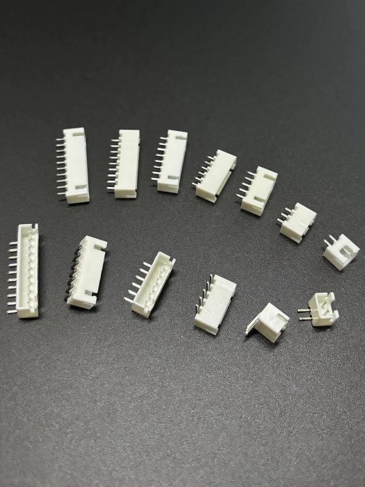 White XH2.54 Pin Socket PCB Board Weld Power Socket Connector Straight Foot Bend Foot Interface Electronic Component