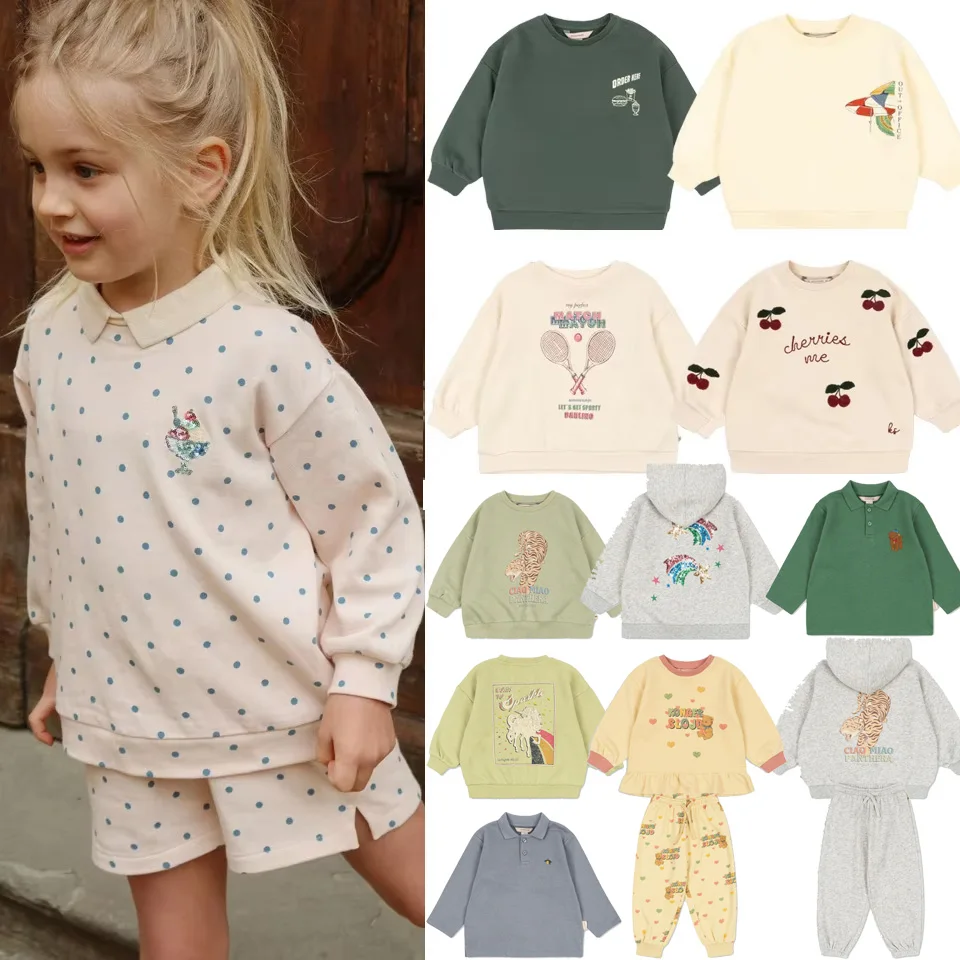 Kids Sweaters 2026 New Autumn Ks Boys Girls Cute Print Sweatshirt Outwear Tops Clothing