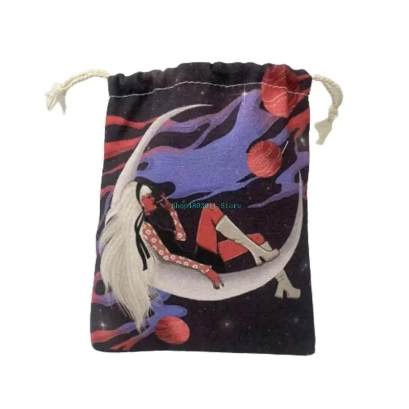

T3LD Printed Tarot Pattern Bag Tarot Bag Gift Bag Card Bag Jewelry