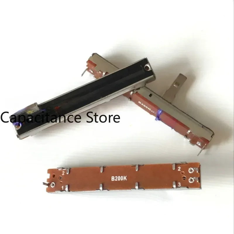 

5PCS 60mm potentiometer, B200K mixer, electronic organ, straight slide fader travel, 45mm shaft length, 15mm
