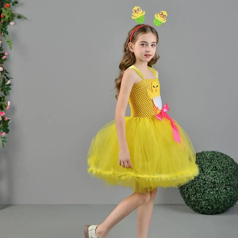 Yellow Dress For Girls Chick Easter Girls Dress Children Easter Dresses Fashion Kids Easter Dress Girl Easter Costume For Girls