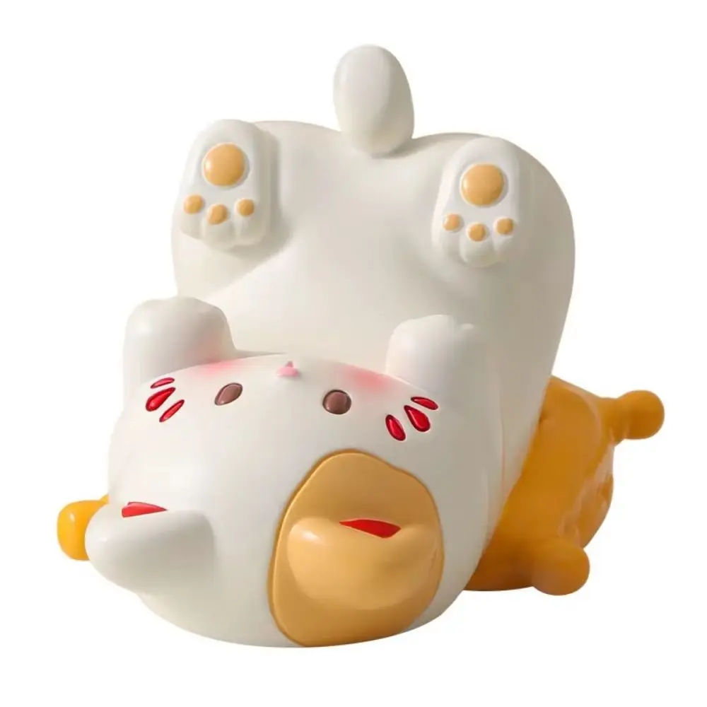 Figurine Articoli in miniatura Porta cellulare Lucky Cat Artigianato in resina Squisito supporto per cellulare per animali Stile cinese realistico