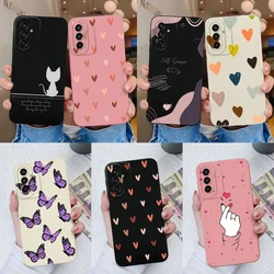For Samsung Galaxy F13 F23 Phone Case Butterfly Soft Liquid Silicone Camera Protection Back Cover For Samsung F 13 23 Funda Capa