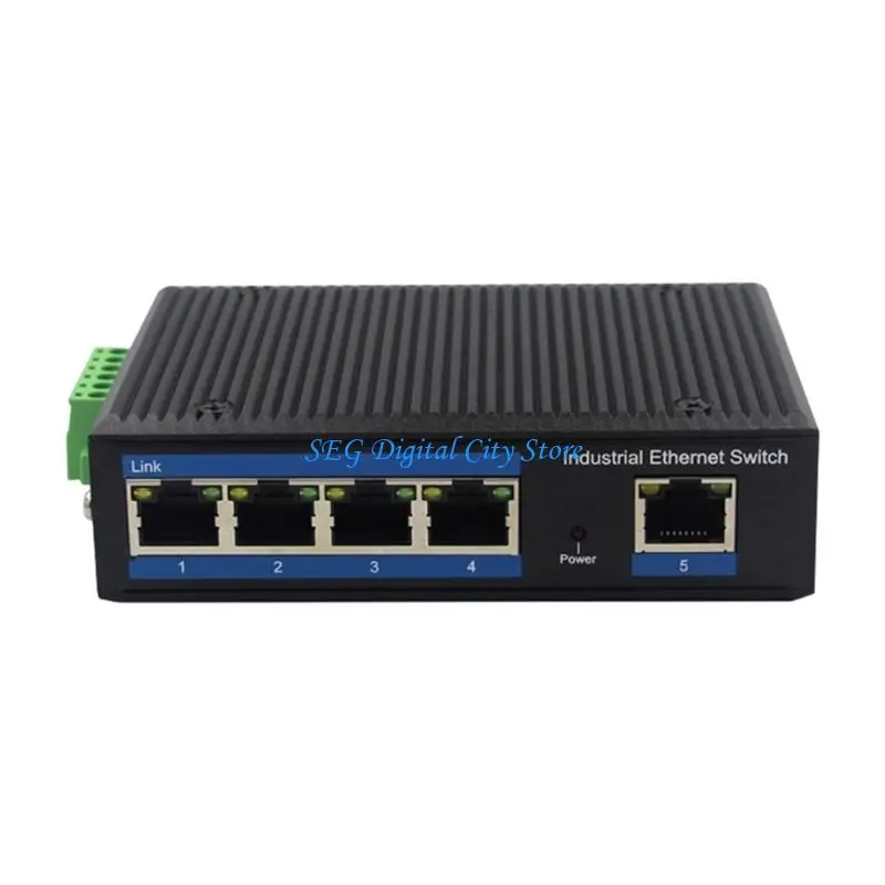 commutateur-ethernet-rapide-u75b-a-5-ports-avec-protections-industrielles-sur-din-pour-une-extension-reseau