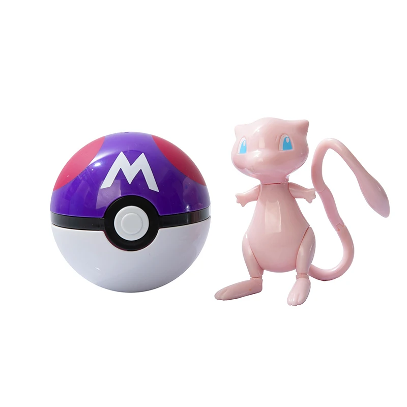 Genuine Pokemon Anime Figure Pikachu Gengar Mew Charizard Deformation Toy Pocket Monster Pokeball Gyarados Mewtwo Model Toy Gift