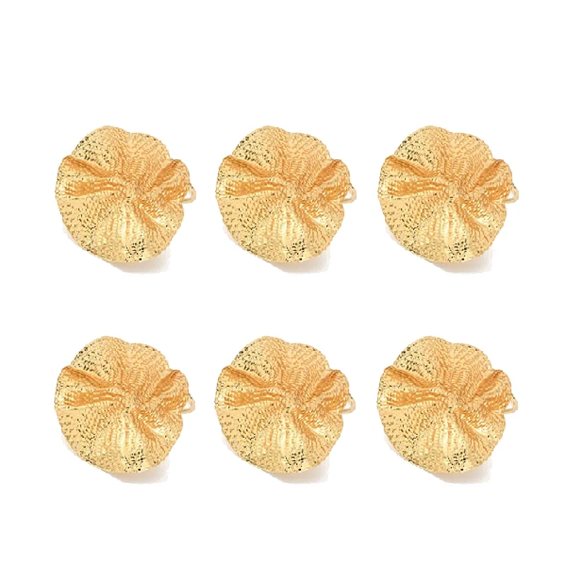 

6Pcs Metal Lotus Leaf Napkin Ring Restaurant Napkin Ring Napkin Buckle Jewelry Towel Ring Decoration