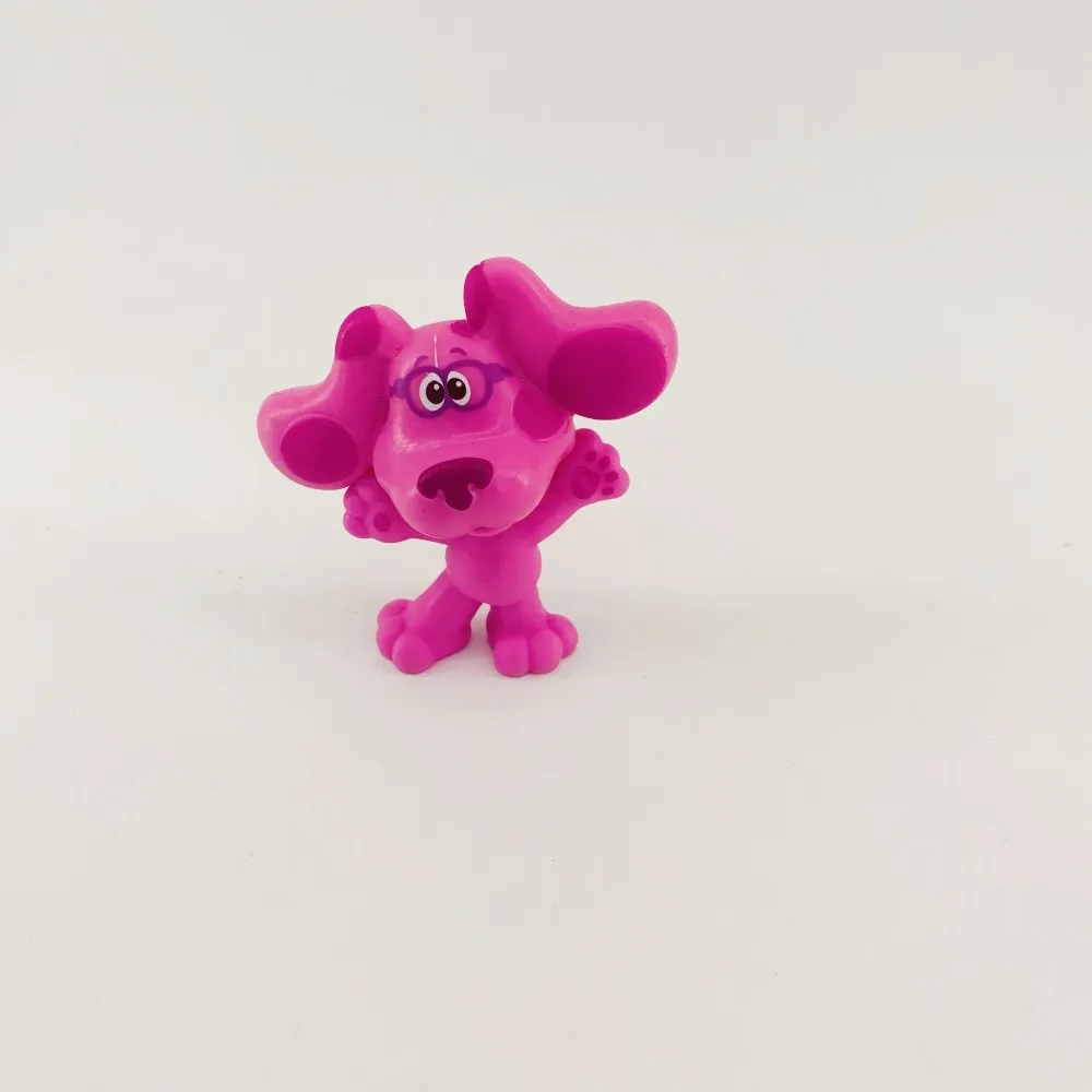 1PCS Blues Clue Props Pink Dog Scene Figure Toy for Kids Christmas Gift/Home Decor