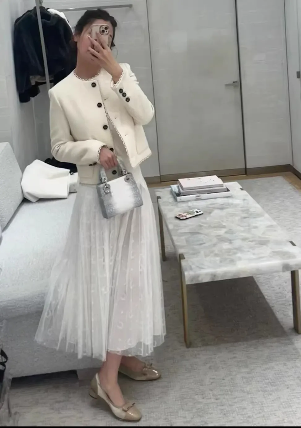

2026 New Spring Summer Embroidered Mesh Skirt Elegant Ladies White Pleated Long Skirts