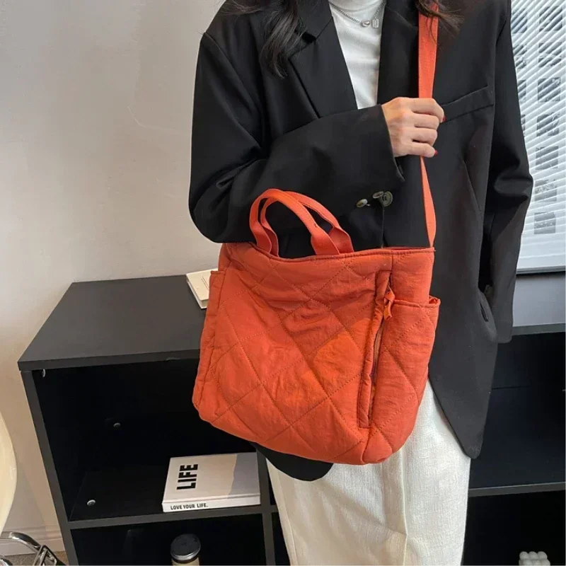 Large capacity Tote Bags for Women Shoulder Side Bag Fashion Space cotton Shopper Shopping Bags cute Ladies Totes 2023 Winter