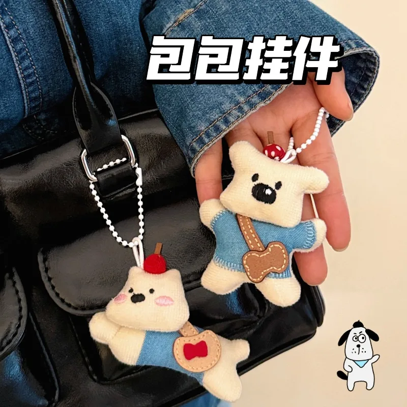 1Pcs Niedlichen Welpen Puppe Anhänger Rucksack Hängen Anhänger Mode Kawaii Hund Rucksack Dekoration Puppe Anhänger für Mädchen & paare