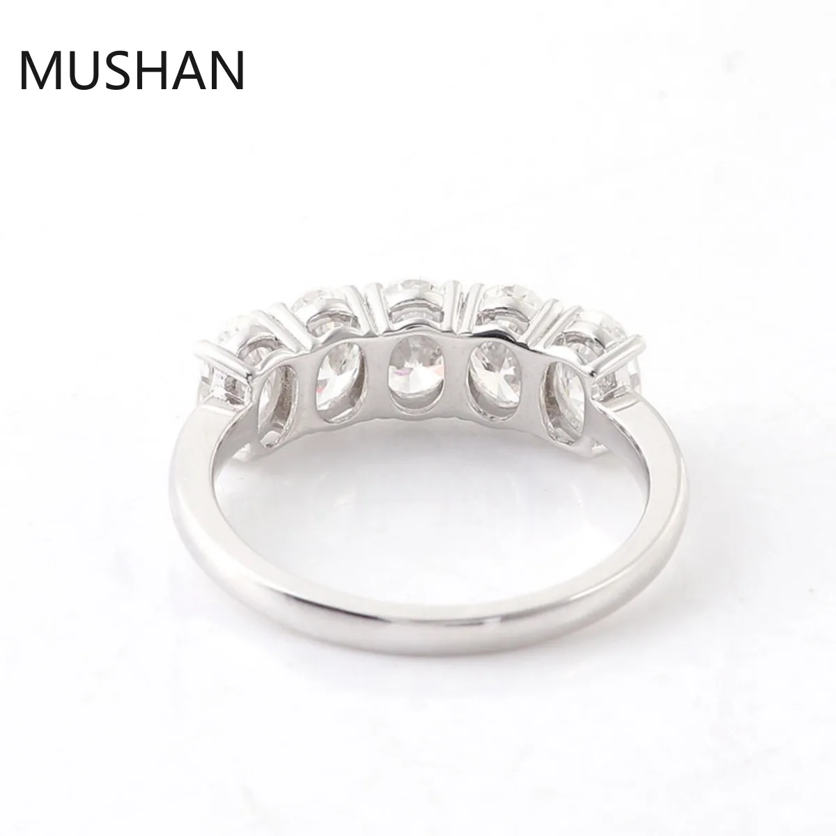 MUSHAN Luxury Custom 14K 18K Gold Rings Band Jewelry With Moissanite Diamond Lab Grown Gemstones Diamond Wedding Ring For Women