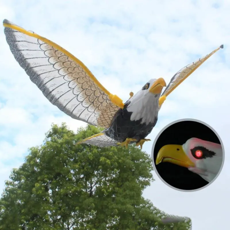 Fake Flying Hawk Decoy Bird Deterrent Devices Scare Birds Away Pigeon Repellent for Garden Scarecrow Yard Bird Repeller Eagle