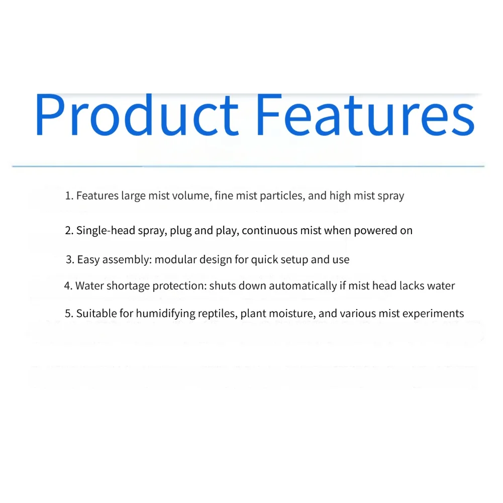 Air Humidifier Module Kit 2 Sets 5V DC Input USB-C Compatible Atomizing Drivers for Reptile Terrariums Plant Foggers Lab