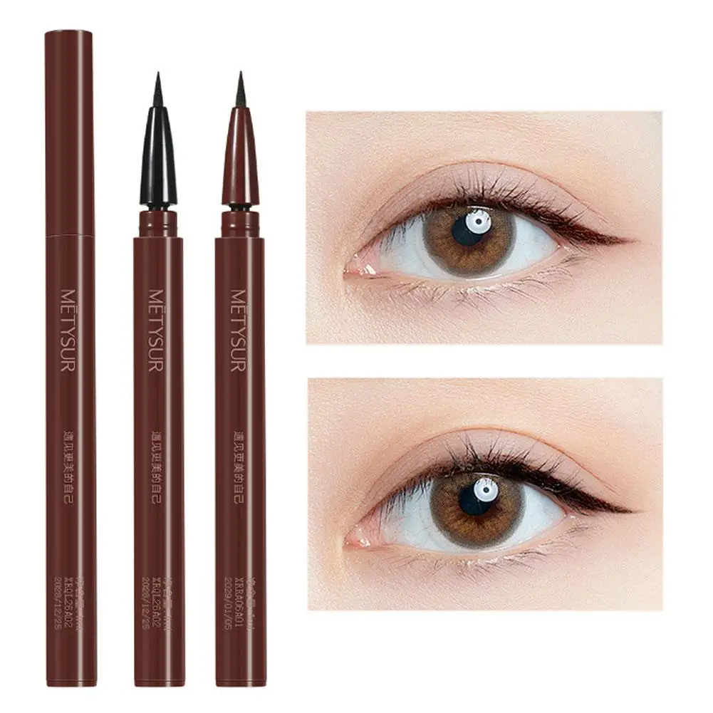 Waterproof Black Delineador Líquido, Eye Liner, Long Lasting, Quick Cosmetic, Natural Pencil, não Bloom, Pen Tool, Dr P4x2