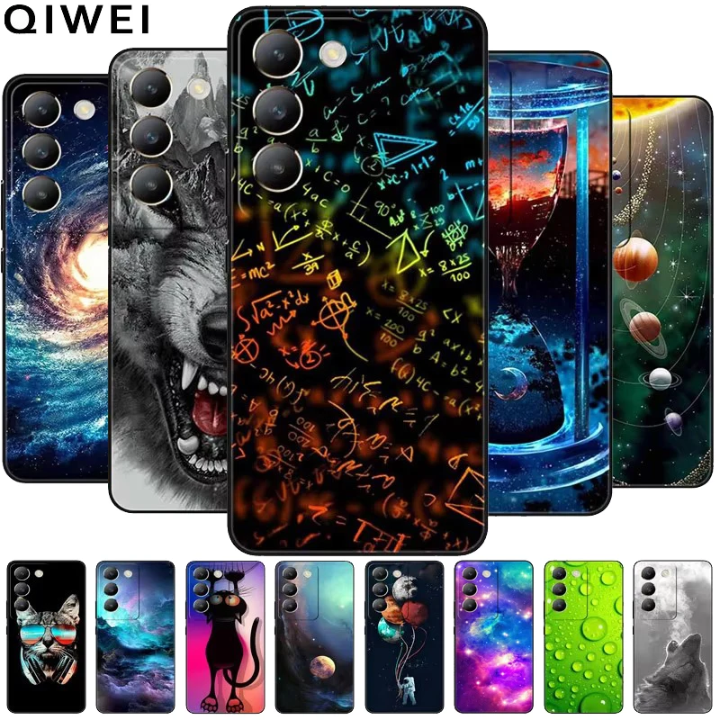 For Vivo V30 Lite 4G Case Cartoon Cool Wolf Silicone TPU Soft Phone Covers for Vivo V 30 Lite 4G V30Lite Shockproof Capa Animals