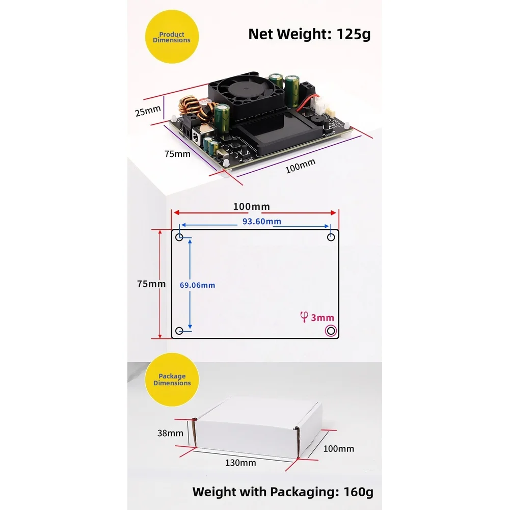 216W Step-Up Step-Down DC Power Supply 0-36V for 6a Adjustable Regulator with MPPT Solar Charging and 10-Set Memory Storage